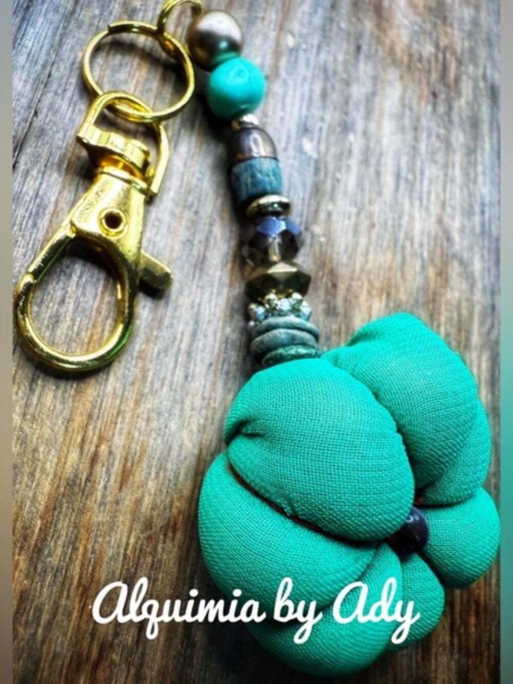Bag charm + Amazonite and Azalea + card holder